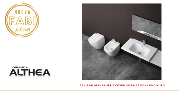 Sanitari Althea serie COVER installazione filo muro a Roma